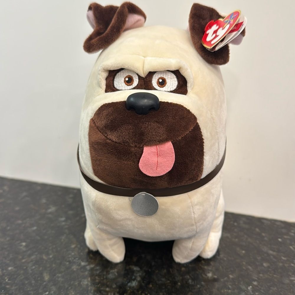 Ty Beanie Buddies The Secret Life of Pets Mel the Pug Stuffed Animal Plush 10"